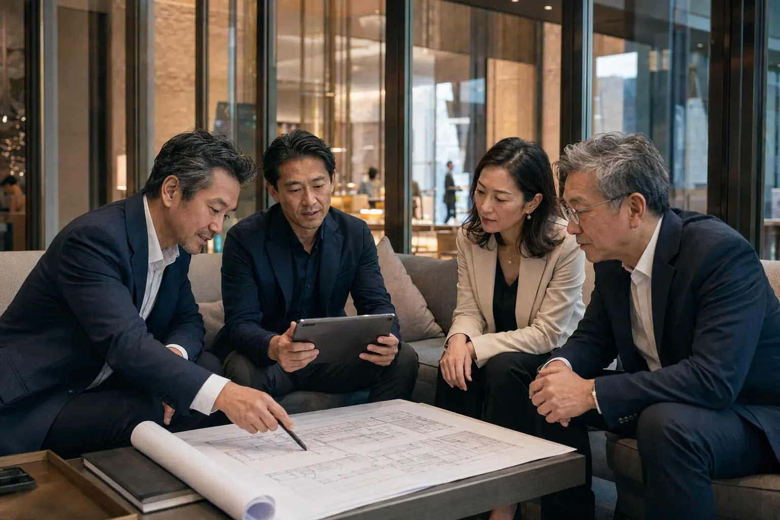企業團隊協作討論營運計畫